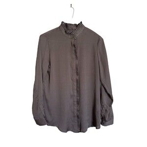 Banana Republic Accordion Ruffle Collar Shimmer Size Medium